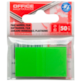 Zakładki indeksujące OFFICE PRODUCTS, PP, 25x43mm, 1x50 kart., zawieszka, zielone