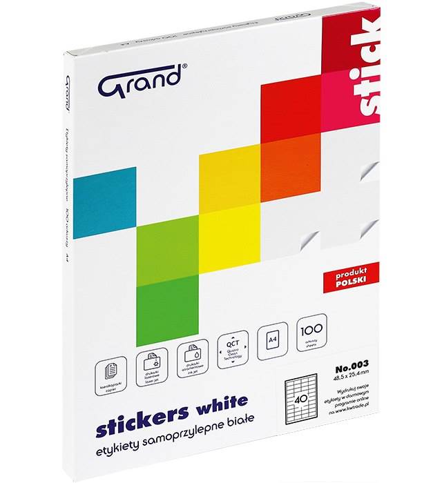 Etykiety samoprzylepne No. 003 48,5 x 25,4 mm