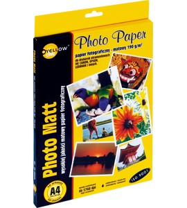 Papier foto A4 190g matowy 50 arkuszy Yellow One