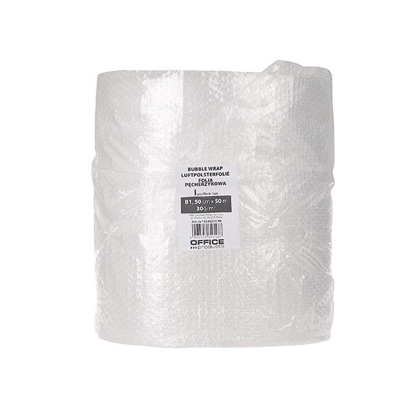 Folia bąbelkowa OFFICE PRODUCTS, szer. 50cm, gramatura B1 30g/m2, 50m, transparentna