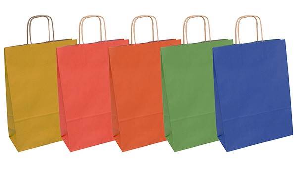 Torebka na prezenty DONAU HOME, papierowa, 25x30x10cm, całoroczna, jednolita, mix kolorów