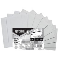 Koperty samoklejące OFFICE PRODUCTS, SK, C6, 114x162mm, 75gsm, 10szt., białe