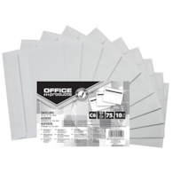 Koperty samoklejące OFFICE PRODUCTS, SK, C6, 114x162mm, 75gsm, 10szt., białe