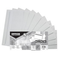Koperty samoklejące OFFICE PRODUCTS, SK, DL, 110x220mm, 75gsm, 10szt., białe