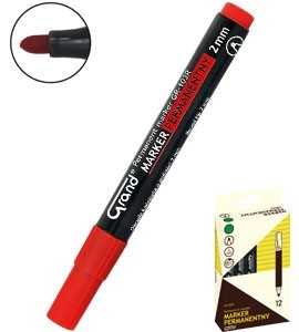 Marker permanentny GR-103R końcówka okrągła czerwony