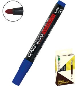 Marker permanentny GR-103R końcówka okrągła niebieski