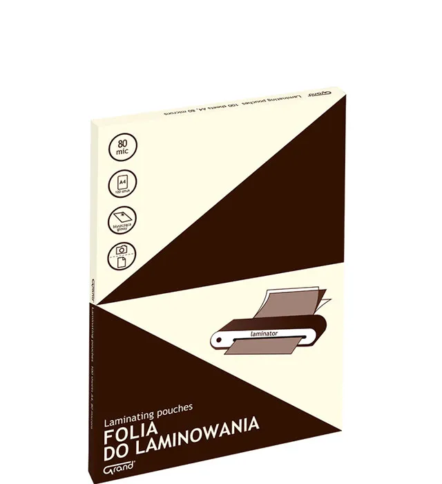 Folia do laminowania GRAND A4, 80 mic, 100 arkuszy