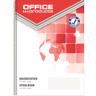 Kołonotatnik OFFICE PRODUCTS, A4, w kratkę, 80 kart., 60-80gsm, perforacja