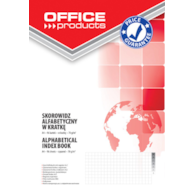 Skorowidz OFFICE PRODUCTS, A4, w kratkę, alfabetyczny, twarda okładka, 96 kart., 70gsm