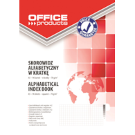 Skorowidz OFFICE PRODUCTS, A5, w kratkę, alfabetyczny, twarda okładka, 96 kart., 70gsm