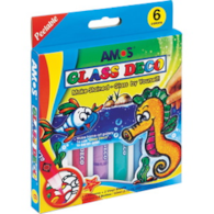 Farby witrażowe AMOS GD10P6 - 10,5 ml x 6 kolorów