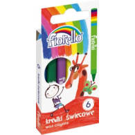 Kredki Fiorello świecowe 6 kolorów