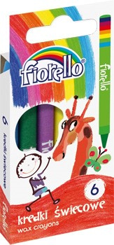 Kredki Fiorello świecowe 6 kolorów