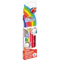 Kredki ołówkowe Fiorello SUPER SOFT 6 kolorów trójkątne