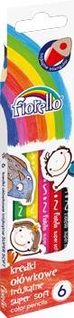 Kredki ołówkowe Fiorello SUPER SOFT 6 kolorów trójkątne