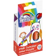 Kredki świecowe trójkątne  JUMBO  12 kolorów GRAND FIORELLO