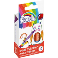 Kredki świecowe trójkątne  JUMBO  12 kolorów GRAND FIORELLO