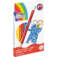 Kredki ołówkowe Fiorello SUPER SOFT 12 kolorów JUMBO trójkątne