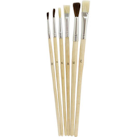 Pędzle artystyczne GR-B212-6 3 płaskie/3 okrągłe GRAND