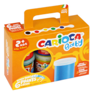 Farba tempera do malowania palcami 80 ml. 6 kolorów