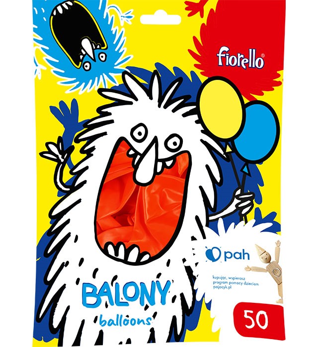 BALONY 12  METAL CZERWONY Fiorello 50 szt.