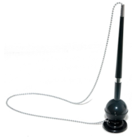 Długopis na metalowym łańcuszku OFFICE PRODUCTS, stojący, samoprzylepny, niebieski