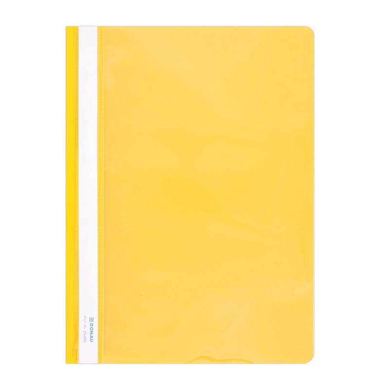 Skoroszyt DONAU, PVC, A4, twardy, 150/160mikr., żółty