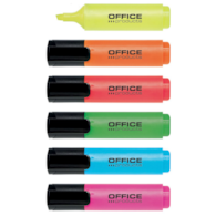 Zakreślacz OFFICE PRODUCTS, 2-5mm (linia), 6szt., mix kolorów