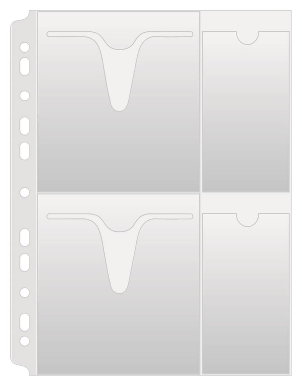 Koszulki na płyty CD/DVD DONAU, PP, A4, groszkowe, 160mikr.