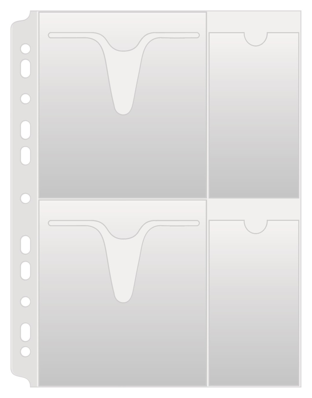 Koszulki na płyty CD/DVD DONAU, PP, A4, groszkowe, 160mikr.