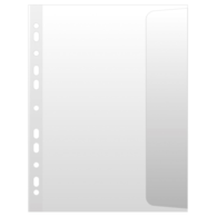 Koszulki z klapką DONAU, PP, A4, groszkowe, 100mikr., 10szt.