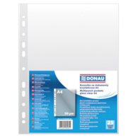 Koszulki na dokumenty DONAU, PP, A4, krystal, 50mikr., 25szt.