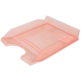 Szufladka na biurko OFFICE PRODUCTS, polistyren/PP, A4, transparentna czerwona