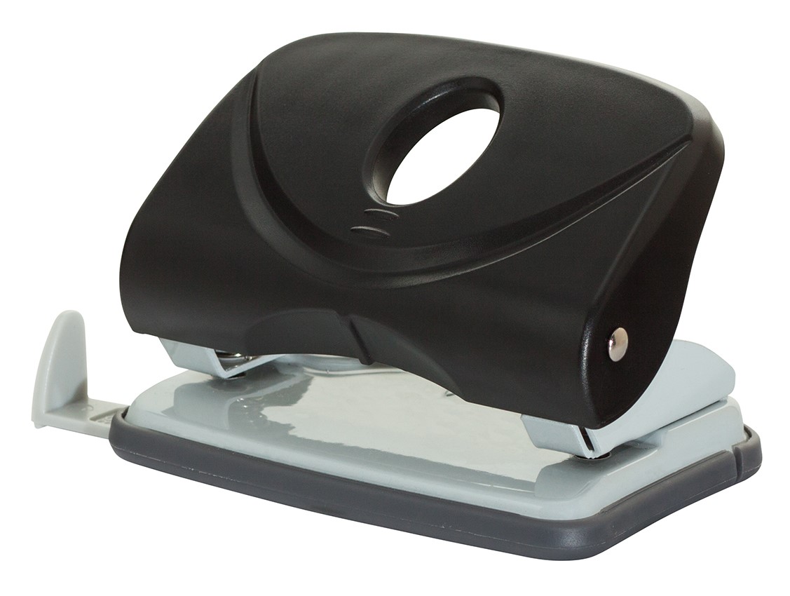 Dziurkacz OFFICE PRODUCTS, dziurkuje do 20 kartek, plastik, czarny