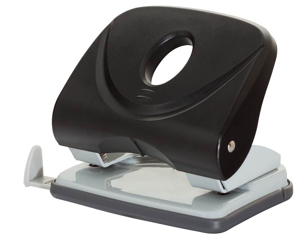 Dziurkacz OFFICE PRODUCTS, dziurkuje do 30 kartek, plastik, czarny