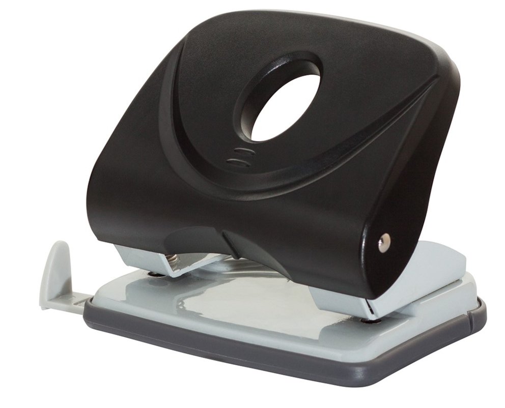 Dziurkacz OFFICE PRODUCTS, dziurkuje do 30 kartek, plastik, czarny