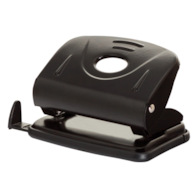 Dziurkacz OFFICE PRODUCTS, dziurkuje do 25 kartek, metal, czarny