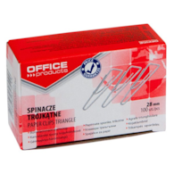 Spinacze trójkątne OFFICE PRODUCTS, 28mm, 100szt., srebrne