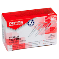 Spinacze trójkątne OFFICE PRODUCTS, 31mm, 100szt., srebrne
