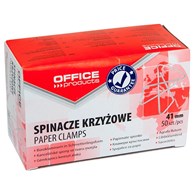 Spinacze krzyżowe OFFICE PRODUCTS, 41mm, 50szt., srebrne