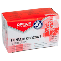 Spinacze krzyżowe OFFICE PRODUCTS, 41mm, 50szt., srebrne