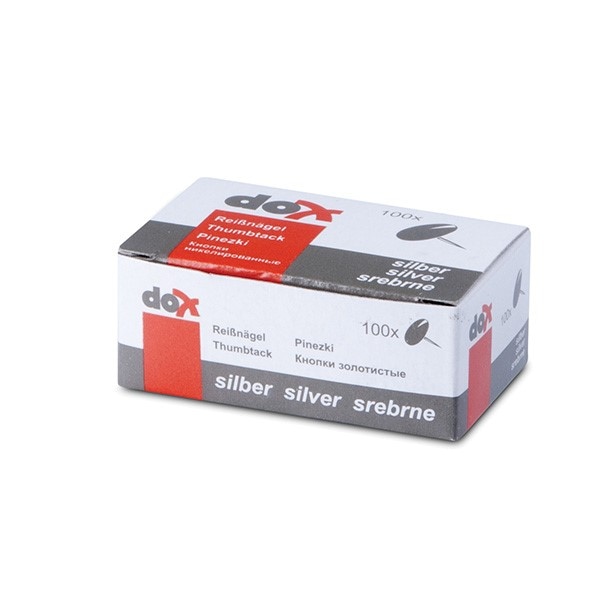 Pinezki klasyczne OFFICE PRODUCTS, 100szt., srebrne