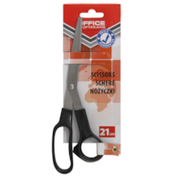 Nożyczki biurowe OFFICE PRODUCTS, klasyczne, 21cm, czarne