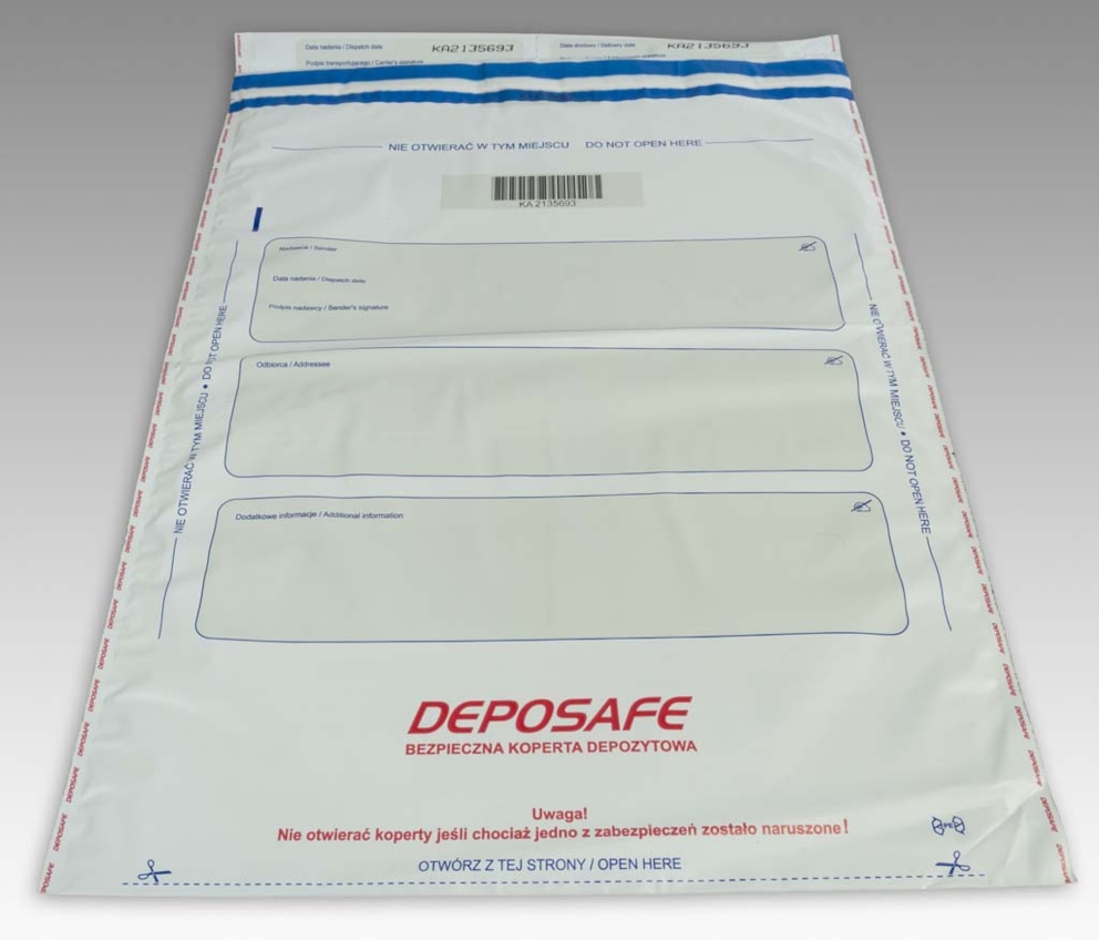 Koperty bezpieczne białe DepoSack B5 185x260mm
