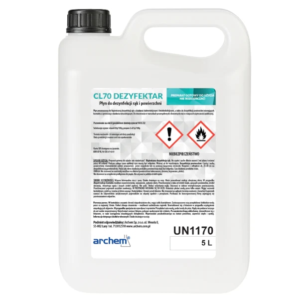 Płyn do  dezynfekcji CL70 Dezyfektar 5l