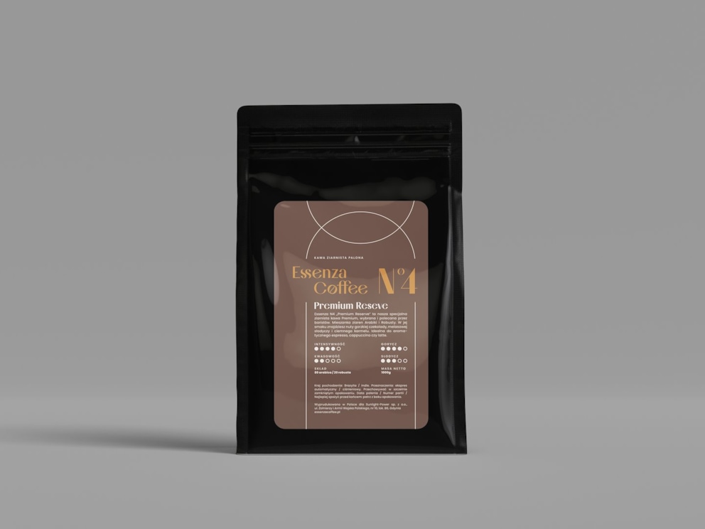 Kawa ziarnista ESSENZA N4 Premium Reserve 1kg 80% arabika