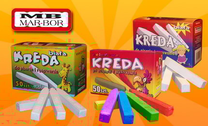Kreda tablicowa kolor MB MAR-BOR op 50 niebi prosta