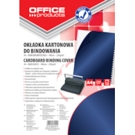 Okładki do bindowania OFFICE PRODUCTS, karton, A4, 250gsm, błyszczące, 100szt., ciemnoniebieski