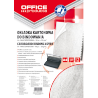 Okładki do bindowania OFFICE PRODUCTS, karton, A4, 250gsm, skóropodobne, 100szt., białe