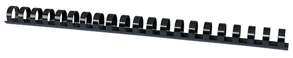 Grzbiety do bindowania OFFICE PRODUCTS, A4, 16mm (145 kartek), 100 szt., czarne